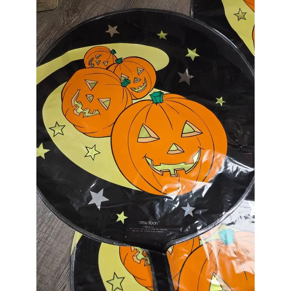 Happy Halloween Spooky Vintage Mylar Balloons From 1980s Lot of 6